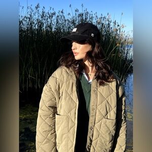 NWT Frank & Oak Skyline Overshirt - Quilted Jacket SMALL in Khaki